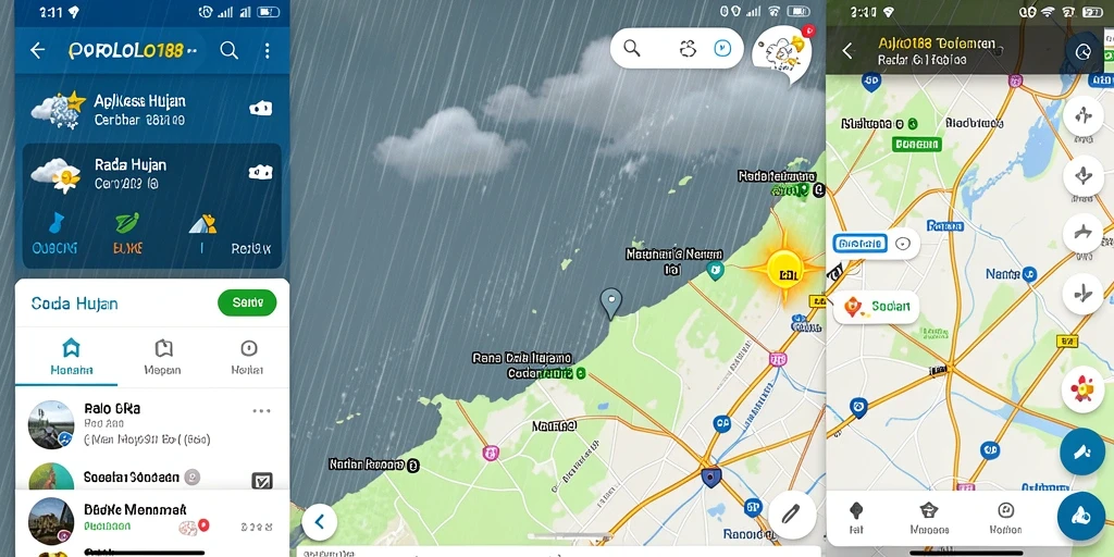 Tampilan antarmuka POLO188 dengan radar hujan yang informatif.