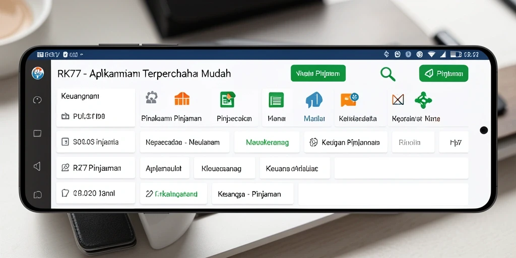Antarmuka RK77 yang mudah digunakan untuk pengajuan pinjaman.